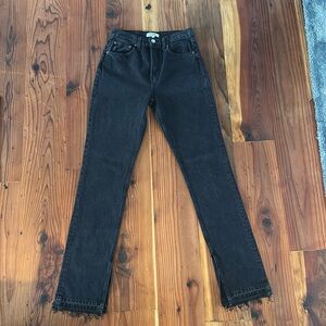 Re/Done Washed Black Denim Jean